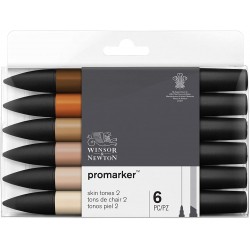 Set de 6 Promarker Tons de Chair 2 - Winsor & Newton