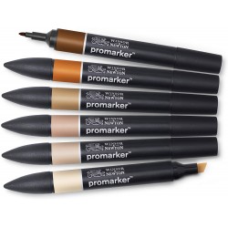 Set de 6 Promarker Tons de Chair 2 - Winsor & Newton
