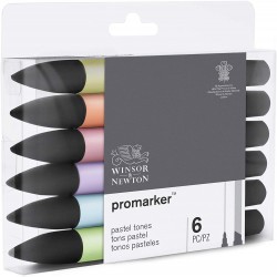 Set de 6 Promarker Tons Pastels - Winsor & Newton