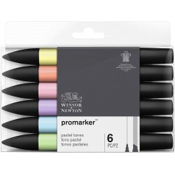 Set de 6 Promarker Tons Pastels - Winsor & Newton