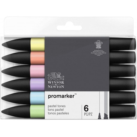 Set de 6 Promarker Tons Pastels - Winsor & Newton
