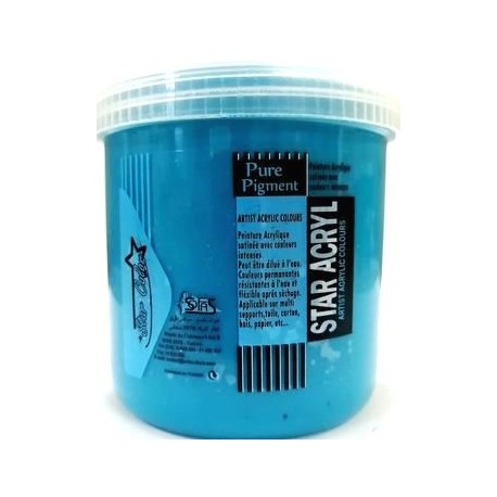 Acrylique Scolaire Star Color - 500 ml - Bleu Turquoise Foncée