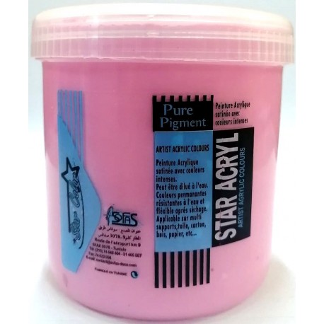 Acrylique Scolaire Star Color - 500 ml - Rose
