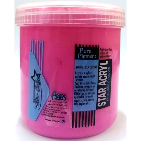 Acrylique Scolaire Star Color - 500 ml - Rose Bonbon