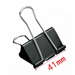 Pince métallique Noir de papier 51mm plié - Binder Clips