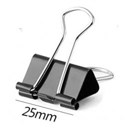 Pince métallique Noir de papier 32mm plié - Binder Clips