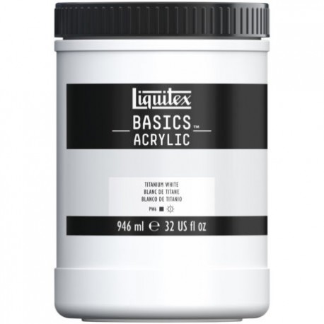 Acrylique Liquitex Basics - 946 ml : Blanc de Titane 432