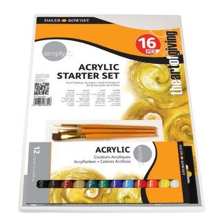 Set Starter Acrylique 16 Pcs Simply - Daler Rowney