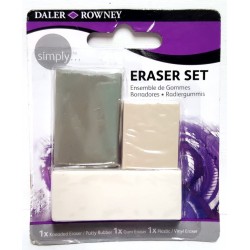 Set de 3 Gomme Simply - Daler Rowney