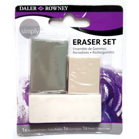 Set de 3 Gomme Simply - Daler Rowney