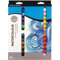 Set de 24 aquarelles de 12 ml Simply - Daler Rowney