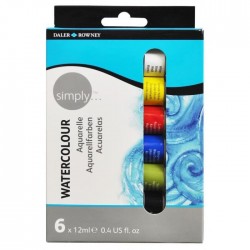 Set de 6 Aquarelles de 12 ml Simply - Daler Rowney