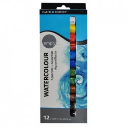 Set de 12 Aquarelles de 12 ml Simply - Daler Rowney