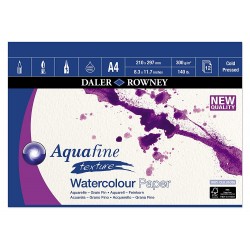 Bloc Papier Aquarelle Texture  A4 300 g 12F Aquafine - Daler Rowney