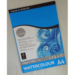 Bloc Papier Aquarelle A4 190g 12F Simply  - Daler Rowney