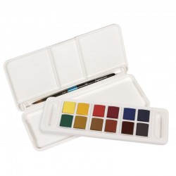 Boite Aquarelle 12 Demi-Godets Aquafine Travel Set - Daler Rowney