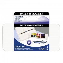 Boite Aquarelle 12 Demi-Godets Aquafine Travel Set - Daler Rowney