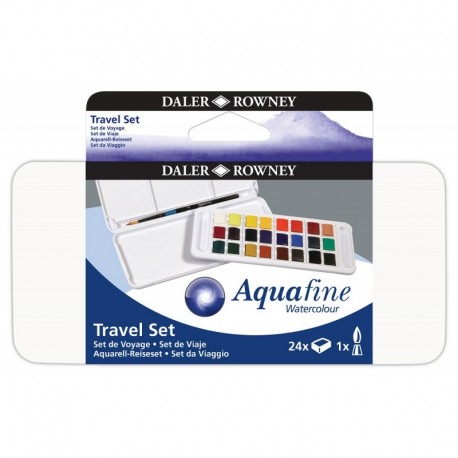 Boite Aquarelle 12 Demi-Godets Aquafine Travel Set - Daler Rowney