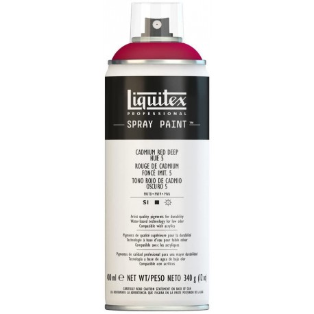 Rouge de cadmium, teinte moyenne 5 - Aérosol Liquitex 400 ml