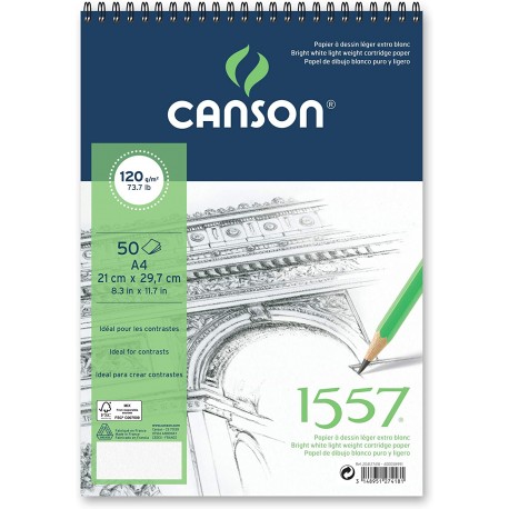 ALBUM DESSIN 1557 SPIRALE  120 g/m² - CANSON  A4