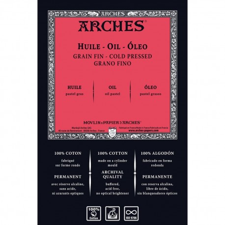 Papier huile - feuille 100% coton - 300g/m² - 56x76cm - Arches