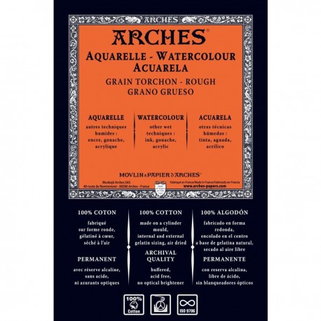 Feuille Aquarelle 76 x 56 cm  640 g/m² - Arche