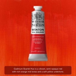 Peinture à l'huile Wintor 37ml Teinte écarlate de cadmium - Winsor & Newton