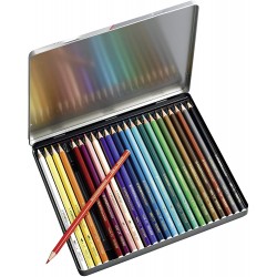 Boite métal de 12 crayons de couleur aquarellables - Stabilo