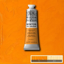 Peinture à l'huile Winton 37ml Jaune de cadmium moyen 116 - Winsor & Newton