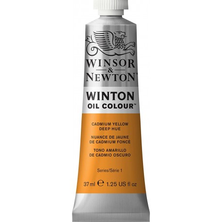 Peinture à l'huile Winton 37ml Jaune de cadmium moyen 116 - Winsor & Newton