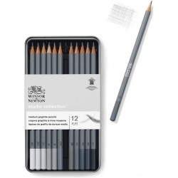 Studio Collection 12 crayons Graphite - Winsor & Newton