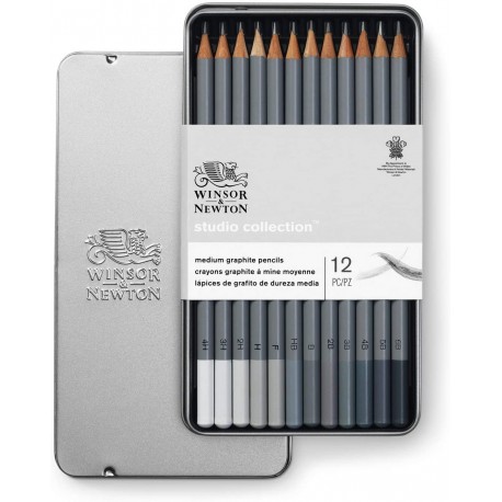Studio Collection 12 crayons Graphite - Winsor & Newton