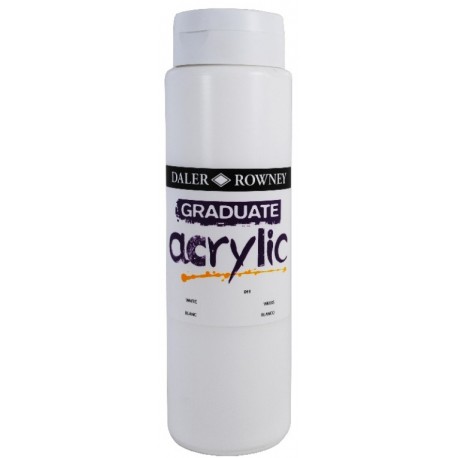 Peinture acrylique Blanc de Titane 500 ml Graduate  011- Daler-Rowney