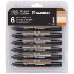 Set de 6 marqueur tons de chair Set 2 - Winsor & Newton