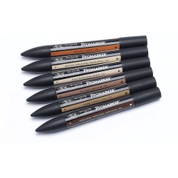 Set de 6 marqueur tons de chair Set 2 - Winsor & Newton