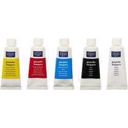 5 tubes de gouache de 20 ml avec pinceau - LEFRANC & BOURGEOIS