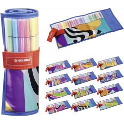 Etui Roller set 25 feutres dessins pointe moyenne Pen 68 - Stabilo