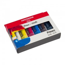 Set Primaire d’acryliques  nacrés série Standard 6 x 20 ml - Amsterdam