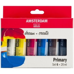 Set Primaire d’acryliques  nacrés série Standard 6 x 20 ml - Amsterdam
