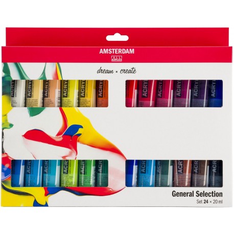 Set d’acryliques série Standard 24 x 20 ml - Amsterdam