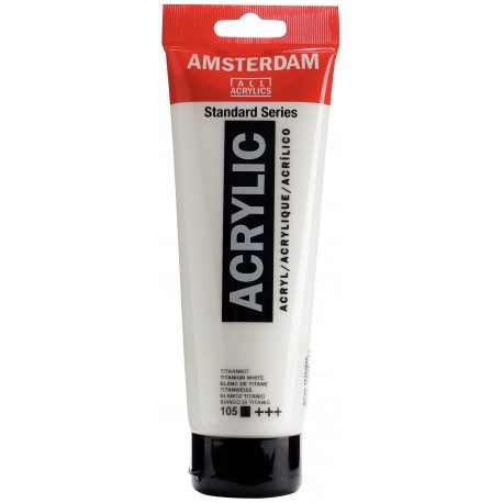 Standard Series Acrylique Tube 250 ml Blanc de titane 105 - Amsterdam