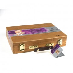 Boîte en bambou de couleur à l'huile pour artistes - Winsor & Newton