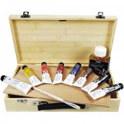 Coffret Starter en bambou Peinture Huile Studio XL - Pébéo