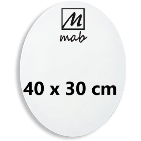 Châssis Entoilé Format Ovale Coton 50x40 cm - Mab