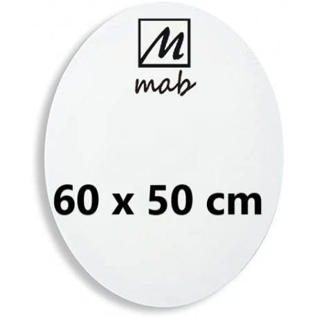 Châssis Entoilé Format Ovale Coton 50x40 cm - Mab