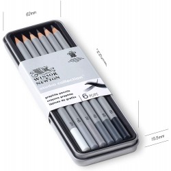 Studio Collection 6 crayons Graphite - Winsor & Newton