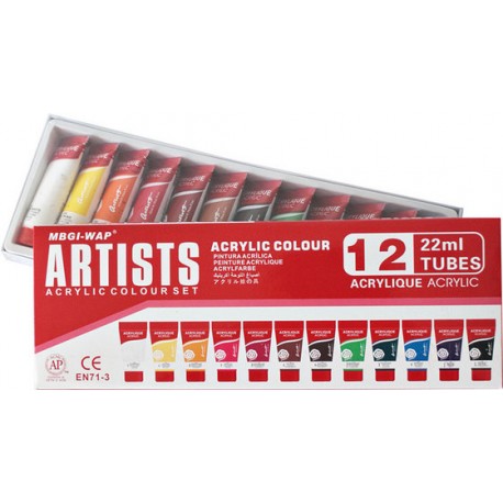 Coffret Acrylique Artist 12x22 ml