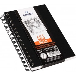 Carnet de croquis fin 96 g/m² 90 feuilles par bloc"Spirale sur le long côté" Blanc 12.5 x 18 cm Blanc - Canson