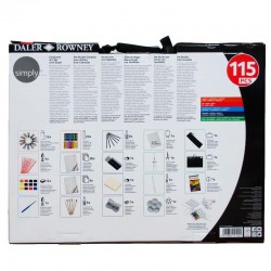 Coffret Complet de peinture avec chevalet 115 pièces - Daler Rowney