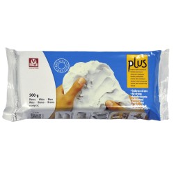 Pâte Autourcrissante à l'air pâte de 500gr Blanc - Plus